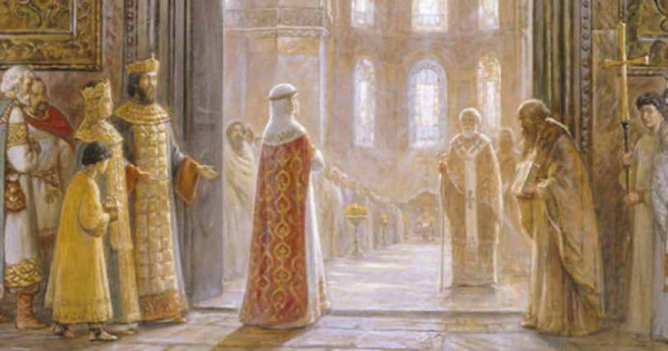 княгиня принимает послов